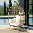 thumbnail image 2 of UbesGoo Egg Chair for Outdoo, Indoor Wicker Egg Chairs with Thick Cushion and Pillow, Patio Chair for All  Weather, 2 of 7