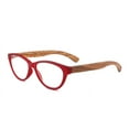 thumbnail image 5 of EYEGEMS  Blue Light Blocking Computer Reading Glasses Eco Friendly Sustainable +2.50 Walnut Wood Red 3461, 5 of 7