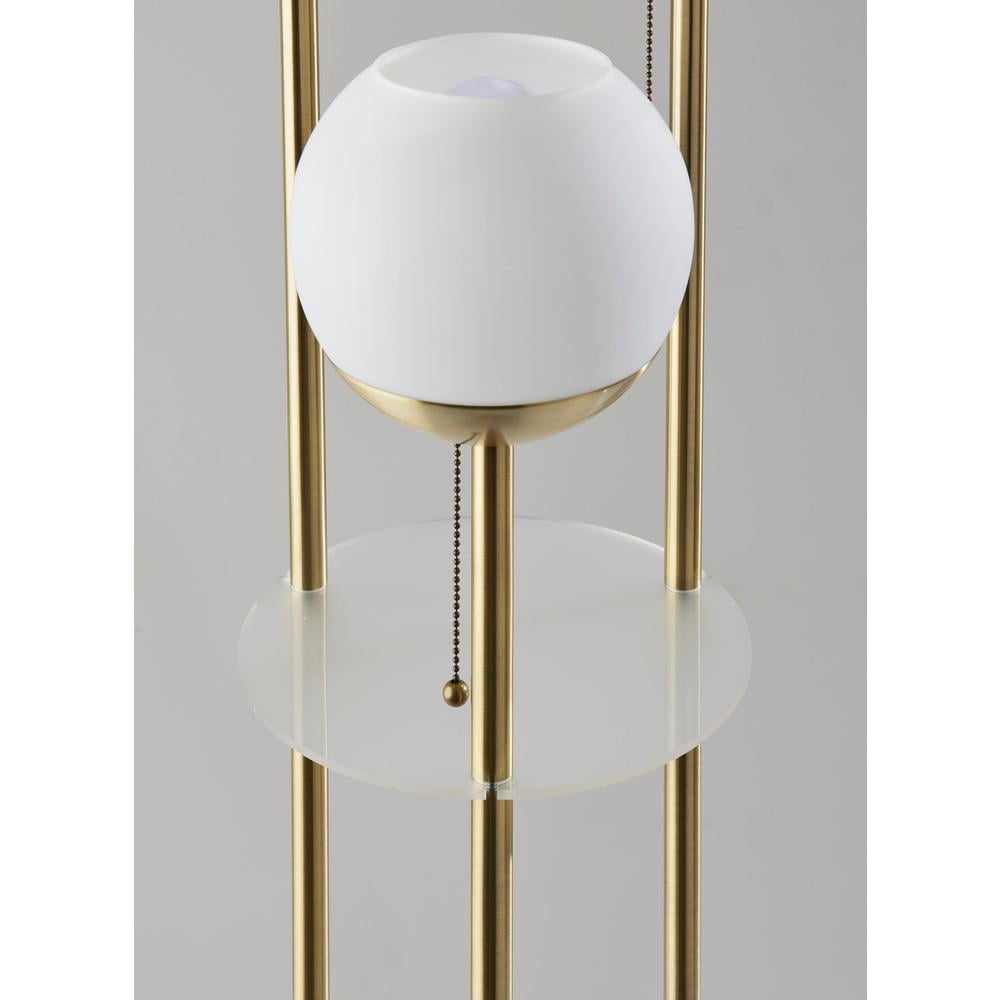 Adesso Bianca 63" Antique Brass Floor Lamp with 3 Globe Shades (4023-21)