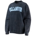 thumbnail image 2 of Women's Pressbox Navy Villanova Wildcats Comfy Cord Vintage Wash Basic Arch Pullover Sweatshirt, 2 of 3