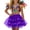 A#Dark Purple88, variant on Toddler Girl Rainbow Sequin Dresses Spaghetti Strap Crop Top Tiered Tulle Skirt Party Set Kids Soft Outfit