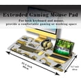 thumbnail image 3 of Big Mouse Pad Yellow, Keyboard Mouse Pads Computer Mats, Big Gaming Mouse Pad Waterproof Non-Slip Rubber Base, 35.4 X 15.7 inch for Work/Game/Office/Home Large Construction Equipment, 3 of 6