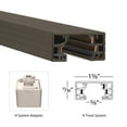thumbnail image 2 of WAC Lighting H Track 47.24" Aluminum Single Circuit with 2 Endcaps in Bronze, 2 of 5