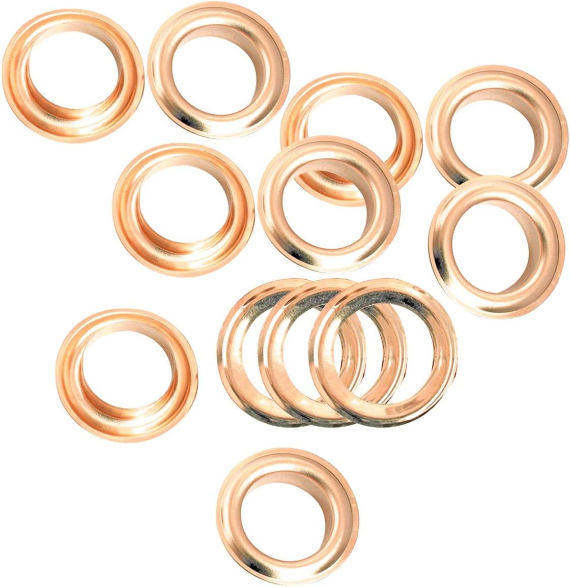 Trimming Shop 30mm Rose Gold Brass Eyelets with Washers, Rust Proof  Grommets, 10pcs