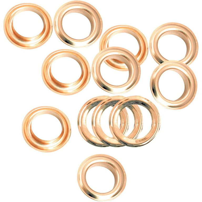 Sukh 500PCS Eyelets and Grommets - Metal Grommets for Fabric Brass Eyelets  with Washers Gold and Silver Grommets Eyelet Kit Small Eyelet,Hole Self