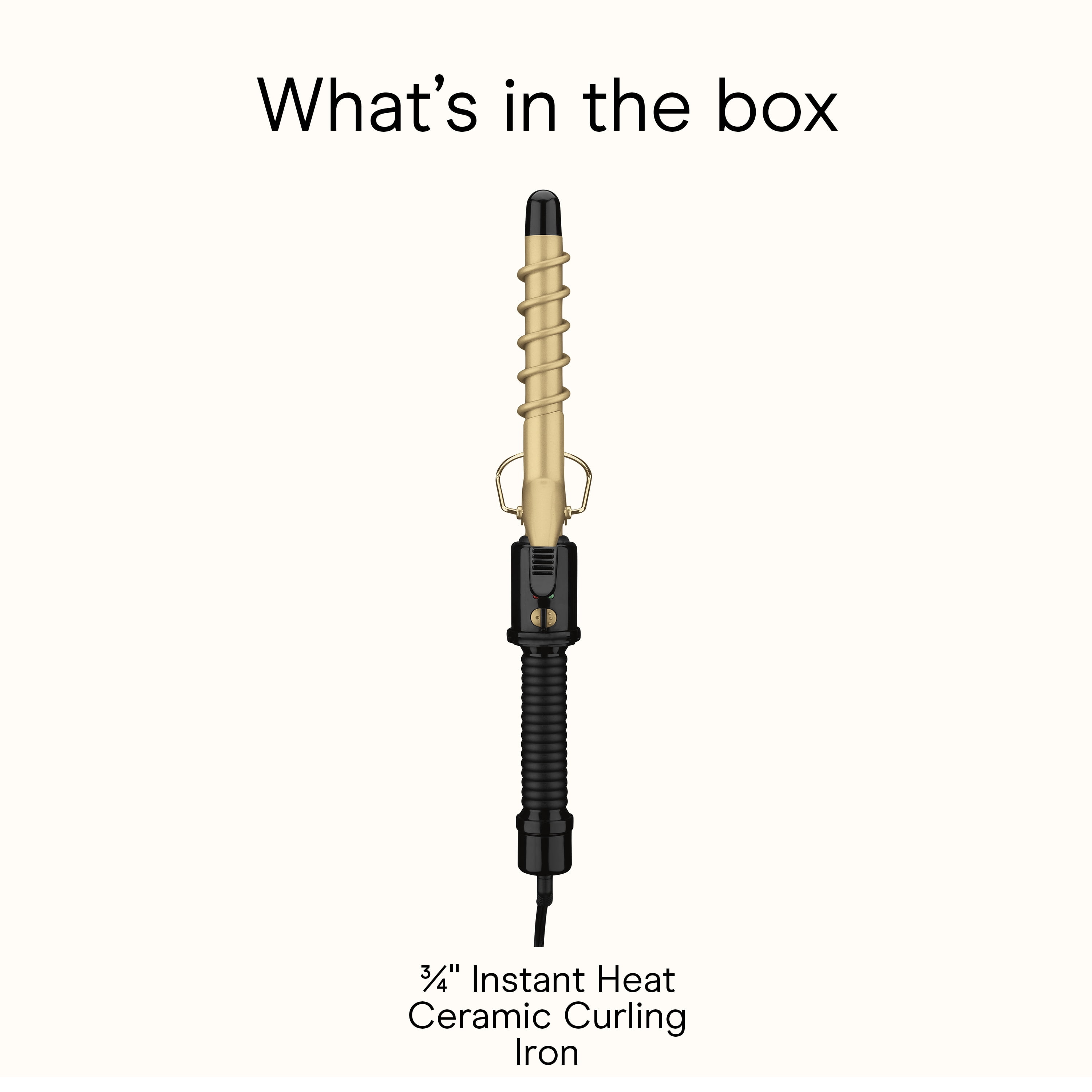 Conair Instant Heat ¾" Curling Iron for Textured Hair, Spiral Barrel, 25 Heat Settings