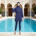 thumbnail image 2 of MuXiKeJi Clothes Swimsuits for Women Girls Solid Color Plus Size Full Coverage Swimsuit Modest Bathing Suits, 2 of 8
