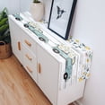 thumbnail image 5 of Table Runner Dresser Scarves 108 Inch Long, Spring Farm Truck Pull White Daisy Flower Linen Dining Table Runners Rustic Wood Grain Tabletop Scarf for Wedding Holiday Party Kitchen, 5 of 7
