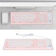 thumbnail image 1 of Roll Up Keyboard, Foldable Silicone 103 Keys USB Wired Computer Keyboard Waterproof Dustproof Silent for PC Laptop Desktop, 1 of 7