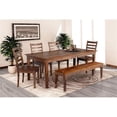 thumbnail image 3 of Hawthorne Collections Sante Fe Wood Ladderback Dining Chair in Brown (Set of 2), 3 of 5