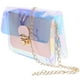thumbnail image 3 of EeaseMX Bolso transparente para mujer, con cadena de colores, minibolso de gelatina transparente (rosa), 3 of 8