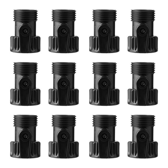 Worgeous Garden Hose Shut Off Valve 3/4 Inch ABS Black for Durable Use and Easy Installation
