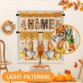 thumbnail image 4 of Fall Kitchen Window Curtains and Valances Set 36 Inch, Home Gnome Pumpkins Maple Leaves Orange Vintage Short Tier Curtain for Cafe Living Room Bathroom, Autumn 3 Pieces Set Kitchen Decor, 4 of 6