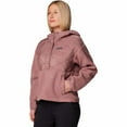 thumbnail image 3 of Women's Columbia Cloud Point Hooded Fleece Pullover Jacket Color: Dark Stone Stone Green Size: X LARGE, 3 of 4