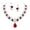 Maroon/Red 6166, variant on Indian Women's Silver Plated Bollywood Fashion Alloy Jewelry Set, Rhinestone, Crystal Studed Prom Party Accessories Wedding Bride Earrings Necklace Set,Gift For Her Jewelry