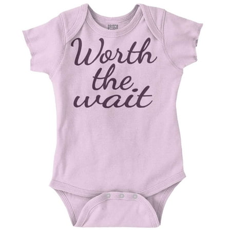 

Worth The Wait New Parents Cute Romper Boys or Girls Infant Baby Brisco Brands 18M