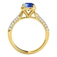 thumbnail image 4 of Aonejewelry 1.20 Ct. Halo Beautiful Design Sapphire and Diamond Engagement Ring In 14k Solid Yellow Gold, 4 of 4