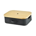 thumbnail image 3 of Cesto de ropa sucia, cesto de lavado plegable con tapa, cesto de ropa portátil decorativo grande, cesto de almacenamiento para baño, armario de hotel Negro, 3 of 9