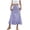 Purple, variant on Women's Plaid Maxi Skirt, Women's Summer Gingham Midi Skirt - Casual Elastic Waist Ruffled Hem Plaid Skirt for Daily Wear & Brunch