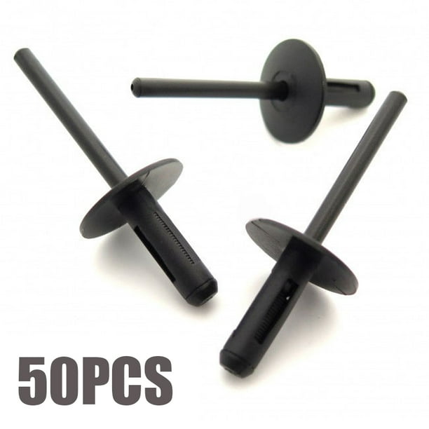 50pcs Plastic Blind Rivets 6mm For BMW Wheel Arches Side Skirts Sills