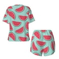 thumbnail image 2 of Sigee Watermelon for Sleepwear Casual Pjs with Pockets Women's Pajamas Sets Shorts 2 Piece Short Sleeve Lounge Sets Medium, 2 of 9