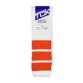 thumbnail image 3 of Calcetines TCK Retro con tubo de 3 rayas, color naranja, talla L, 3 of 5