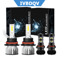 For Ford F350/450/550 Super Duty 2001-2004 LED Headlights Combo H7 High/Low Beam   9145 Fog Light Bulb Kits 4Pcs 6000K White