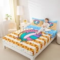 thumbnail image 3 of Erosebridal Volleyball Ice Cream Drip Queen Sheet Sets, Waffle US Flag Bed Set, 1 Flat Sheet, 1 Fitted Sheet and 2 Pillowcases, 3 of 5