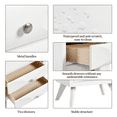 thumbnail image 4 of Yaheetech Modern Nightstand with 2 Drawer, White, 4 of 9
