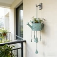 thumbnail image 1 of Weloille Arrosoir en Fer Forgé Panier Suspendu pour Plante, Trou de Drainage Antirouille Support Détachable pour Pot de Fleurs, Support Suspendu Rétro Résistant aux Intempéries pour Plantes pour Déco de Balcon, Patio, Véranda, Jardin, 1 of 6