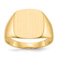 thumbnail image 1 of 14k Yellow Gold 15.0x13.5mm Mens Signet Ring Man   For Dad Mens  For Him, 1 of 9