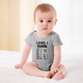 thumbnail image 2 of Level 1 Human Baby Bodysuit – Funny Gamer Newborn Outfit for Boys Or Girls, Video Game Themed Toddler Romper Gray-style 12months, 2 of 7