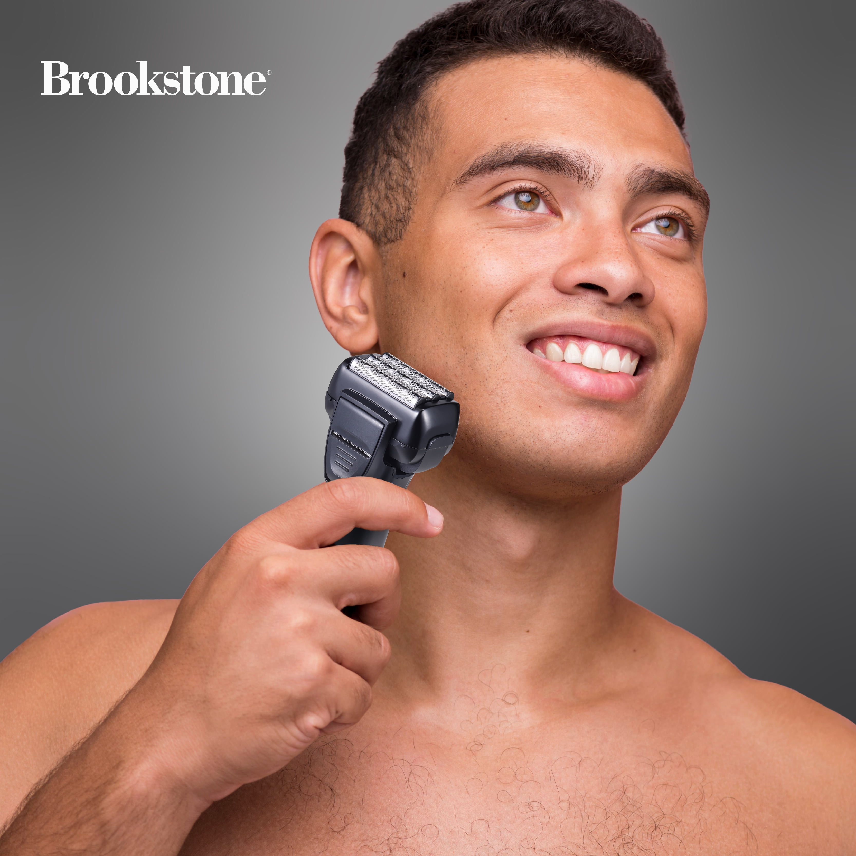 Brookstone Cordless Rechargeable Men's 5 Head Foil Electric Shaver,