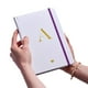 thumbnail image 4 of Libreta de Notas con Iniciales LuckyLy, Notebook Pasta Dura de Piel Vegana, Letras A-Z dorado 152 páginas, 4 of 6