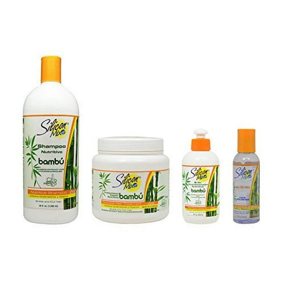 Silicon Mix Bambu Shampoo & Treatment 36oz & Leave-in 8oz & Polisher 4oz "Set"