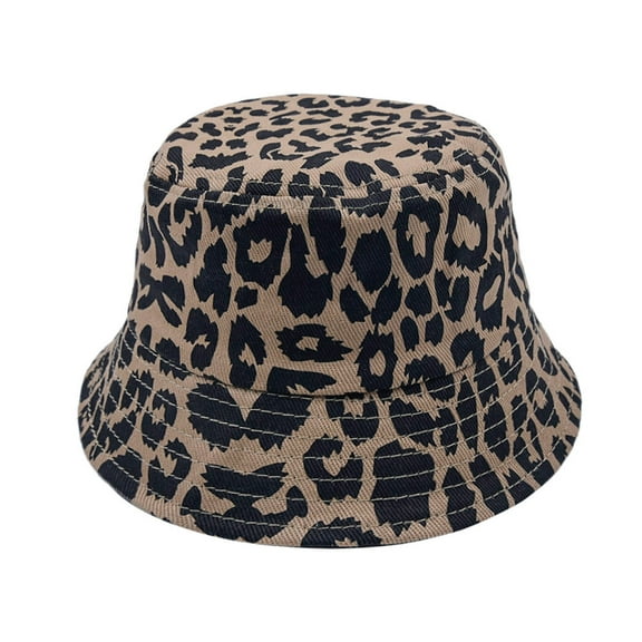 Lilgiuy Baby Sun Hat Toddler Kids Summer Fisherman's Hat Camouflage Leopard Pattern Outdoor Children UV-proof Sun Beach Cap Clearance Sales Fall Clothes for 2022 Spring Winter
