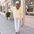 thumbnail image 4 of Women's Casual Crewneck Sweatshirt Loose Long Sleeve Pullover Tops Soft Solid Color Fall Winter Clothes Loungewear Everyday, 4 of 6