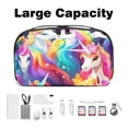 thumbnail image 3 of Unicorn Digital Bag Oxford Cloth Waterproof Travel Organizer Charger Pouch Cell Phone Charger Station Computer Cord Organizer 5.9x9.44x3.14 in, 3 of 6