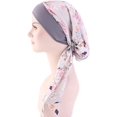 thumbnail image 3 of 1Pc/3Pcs Women Vintage Silky Turbans Bonnet Elastic Wide Band Multifunction Printing Hat Chemo Hair Loss Cap, 3 of 7