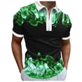 thumbnail image 1 of Playeras De Hombre Para Hombre, Camiseta De Manga Corta Con Cremallera Y Solapa Para Playa, Con Estampado Digital 3D De Verano, 1 of 4