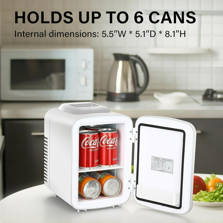 Free Shipping! Simple Deluxe Mini Fridge, 4L/6 Can Portable Cooler