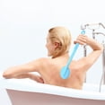 thumbnail image 4 of 6.69 Inch Short Handle Back Lotion Applicator, Washable Shower Back Brush, Easy Reach Body Tool for Applying Sunscreen, Body Lotion for Men and Women, 4 of 6