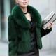 thumbnail image 2 of Women's Winter Faux Fur Coat Thick Warm Faux Fur Outwear With Pockets For Office Cocktail Party Trav, 2 of 2