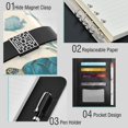 thumbnail image 4 of Leather Notebook with Pen Holder Writing Notepad Includes 100 Pages Lined Journal Underwater Scene Featuring, 4 of 6