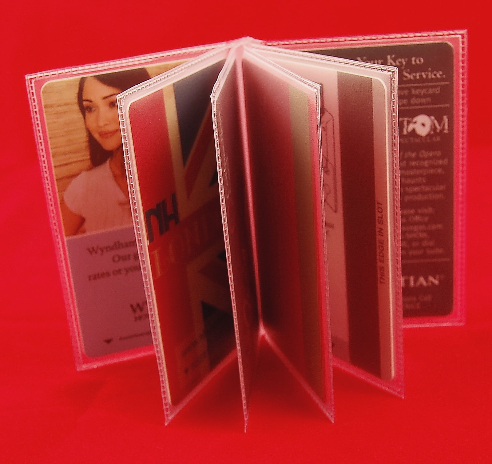 New Plastic Wallet Insert Replacement Picture Photo Card Holder Trifold 16 Page