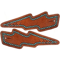 Showman Lightning Teal Spur Straps