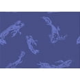 thumbnail image 1 of Ahgly Company Machine Washable Indoor Rectangle Transitional Sapphire Blue Area Rugs, 2' x 4', 1 of 7