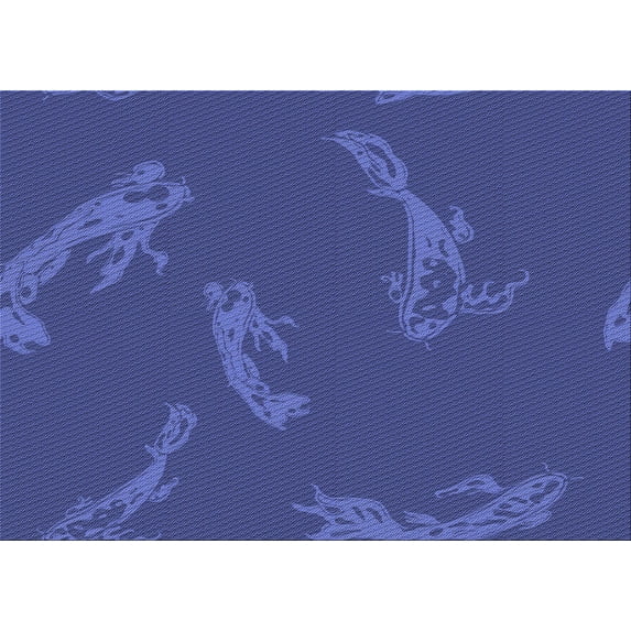 Ahgly Company Machine Washable Indoor Rectangle Transitional Sapphire Blue Area Rugs, 2' x 4'