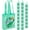Teal Green, variant on 24-Pack Dinosaur Tote Bags - Teal Green Non-Woven with Handles - Reusable Party Goodie Bags for Kids Birthday