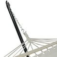 thumbnail image 6 of Northlight Macrame Cotton Hammock with Wooden Bars - 78" x 47" - Beige, 6 of 7